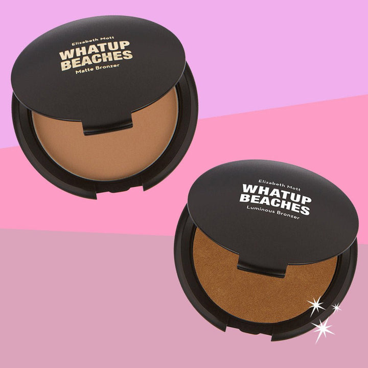 Elizabeth Mott Whatup Beaches Matte Bronzer and Luminous Bronzer