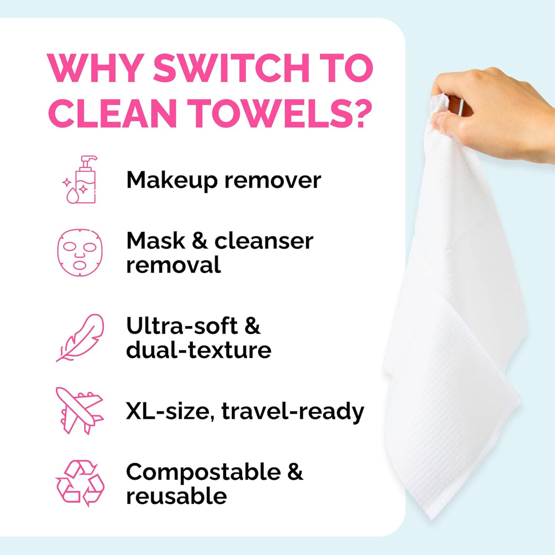 Thank Me Later Gentle Clean Face Towels