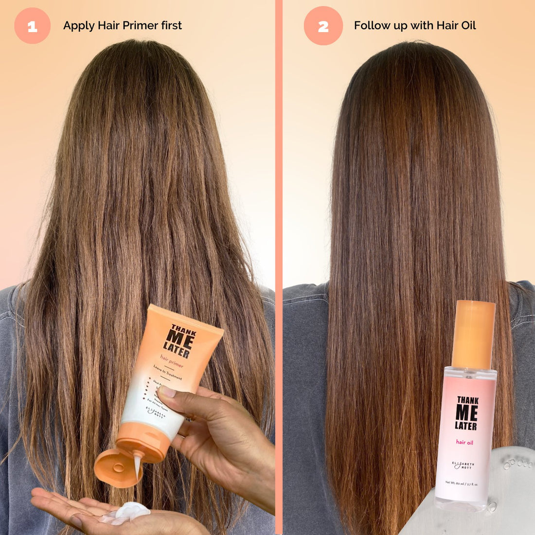 Thank Me Later Hair Primer Leave-in Treatment + Hair Oil Duo Set